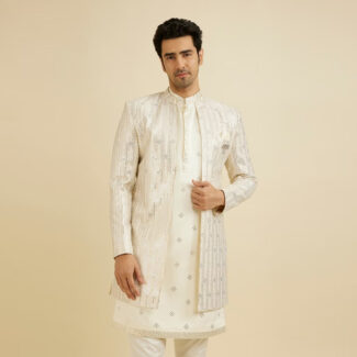 Cream Sherwani
