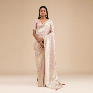 Lavender Banarasi Saree