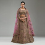 Pink Net Lehenga