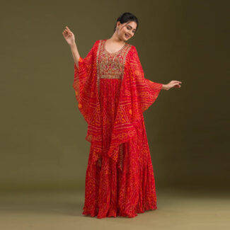 maroon georgette dress