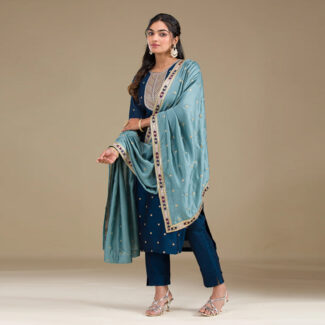 navy blue silk dress