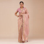 Pink Mirrorwork Saree