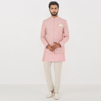 Pink Bandhgala Suit