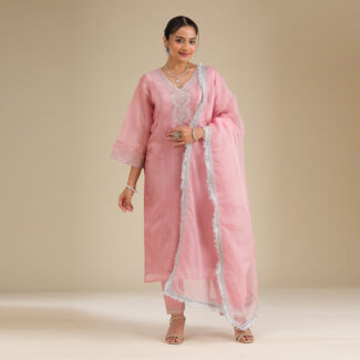 Pink Zariwork Salwar Suit