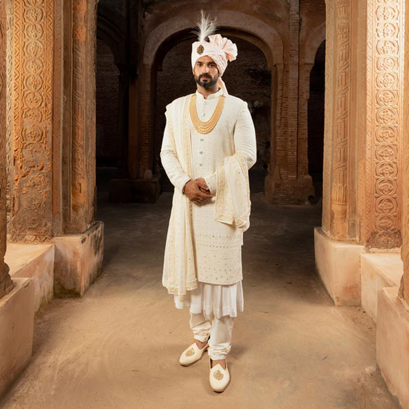 Gold Groom Sherwani